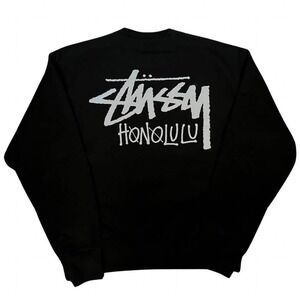 Stussy Honolulu Chapter Black Crewneck Sweatshirt Mens XL 3913970